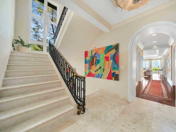 The home doubles as a rotating art gallery for the owner