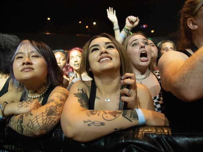 Attendees of the Official Lollapalooza Aftershow were also spotted maskless.