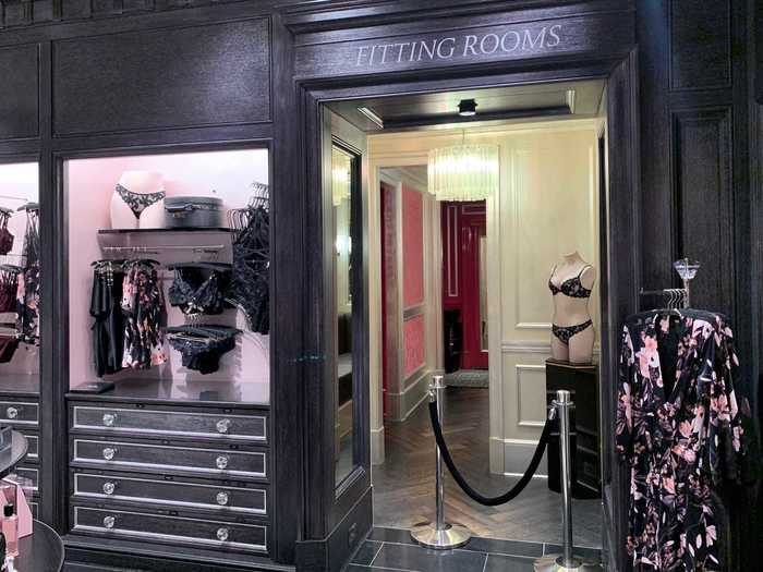 ...as did its boudoir-like fitting rooms.