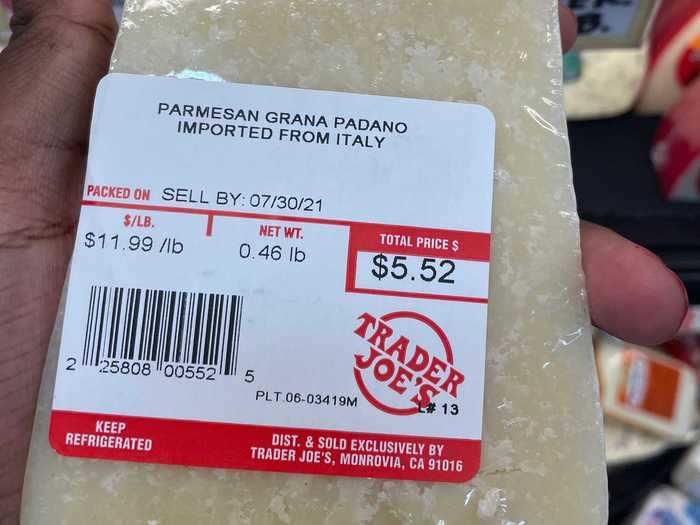 This Grana Padano cheese from Trader Joe