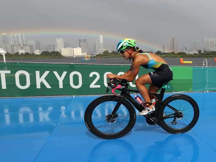 7/27: Luisa Baptista of Team Brazil competes during the Women