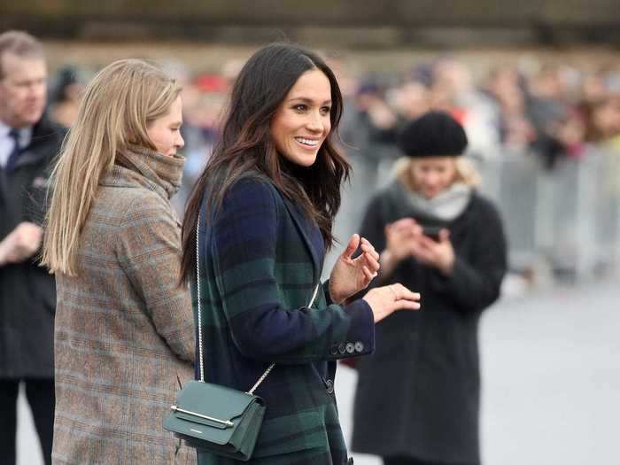 In February 2018, Markle showed off her modern sense of style by wearing a pair of wide-leg pants and a turtleneck.