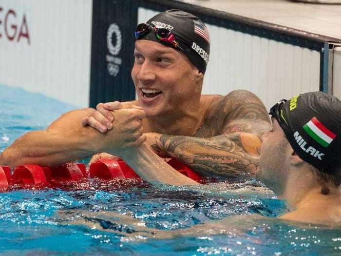 American swimmer Caeleb Dressel broke his own world record in the men