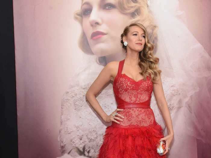 Her first big red-carpet event after giving birth was for the premiere of "The Age Of Adaline."