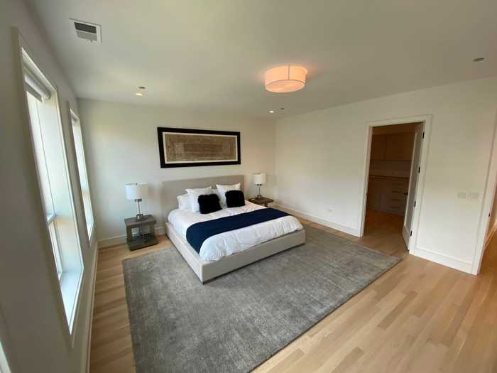 On the second floor of the penthouse, there is a decent-size master bedroom.