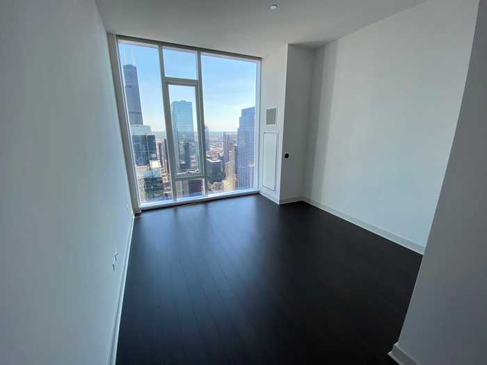 The two other bedrooms are much smaller, but they still have views of the city.