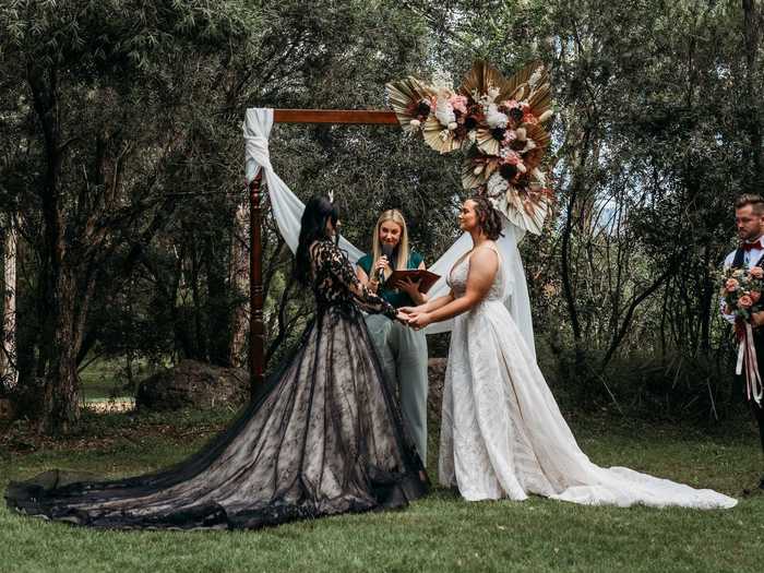 They also loved how their dresses looked together.