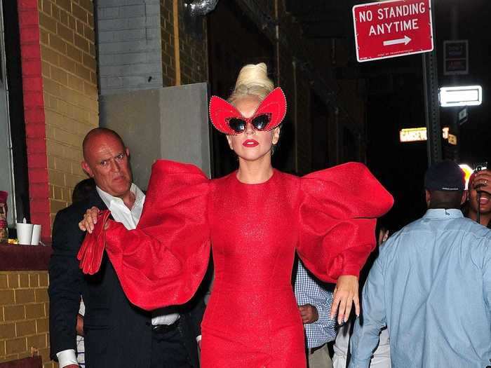 Months later, she walked around New York City in a one-of-a-kind red ensemble.