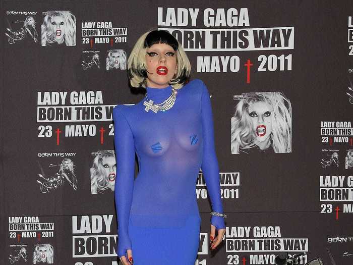 While promoting her album Born This Way in 2011, the musician wore a series of standout outfits.