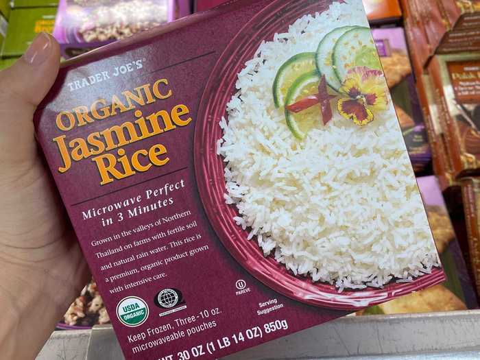 This frozen Jasmine rice makes lunch or dinner easy.