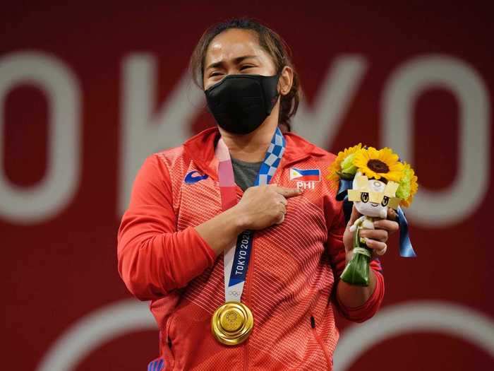 Philippine weightlifter Hidilyn Diaz, who made history with the country