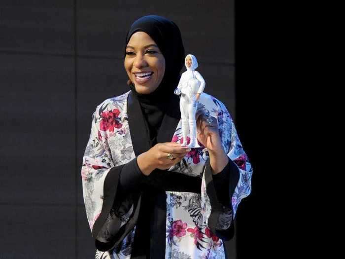 The first hijab-wearing Barbie doll was inspired by US Olympic fencer Ibtihaj Muhammad.