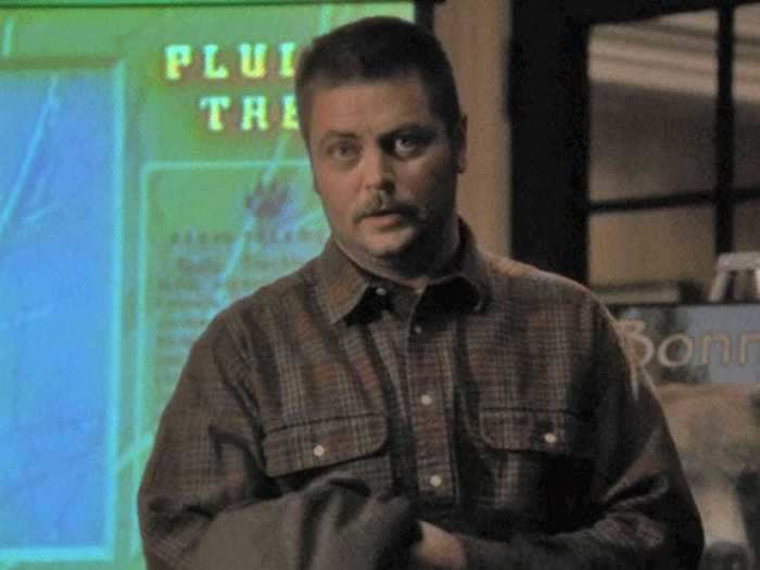 Before "Parks and Recreation," Nick Offerman played Jerry, a wolf enthusiast, in the fifth episode of the entire show.