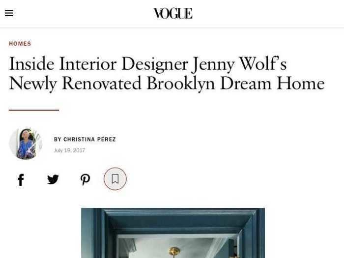 Kestenbaum was inspired by this walk-in closet in Jenny Wolf