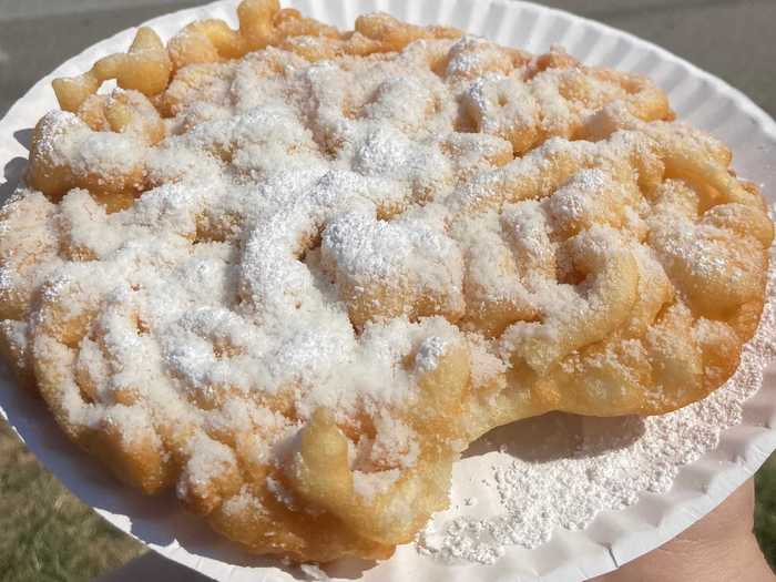 ... this exquisite funnel cake ...