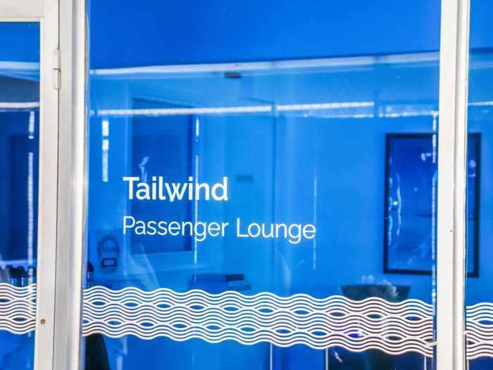 Tailwind has a small departure lounge at the seaplane base where customers can wait before a flight. It