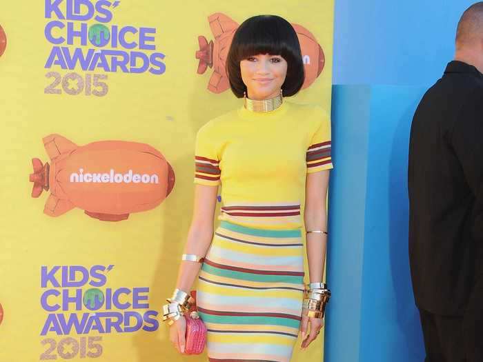 Zendaya made another daring choice with her hair at the 2015 Nickelodeon