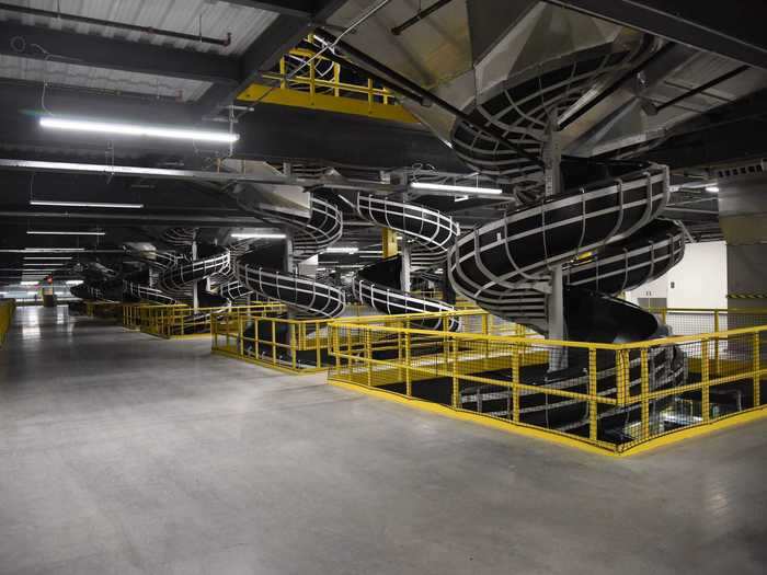 The campus is also equipped with miles of conveyors, interlinked throughout the facility.