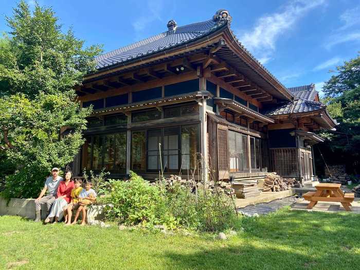 Jaya Thursfield and his wife, Chihiro, bought an abandoned traditional Japanese farmhouse in 2019 and have spent the last two years turning it into their dream family home.