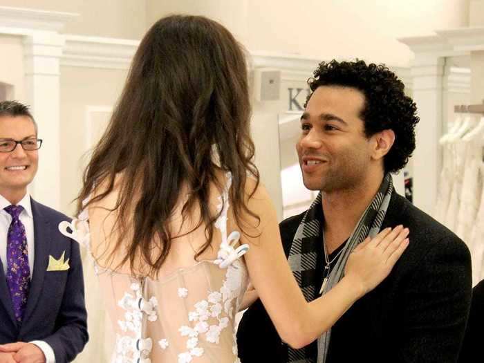 Corbin Bleu showed up at Kleinfeld