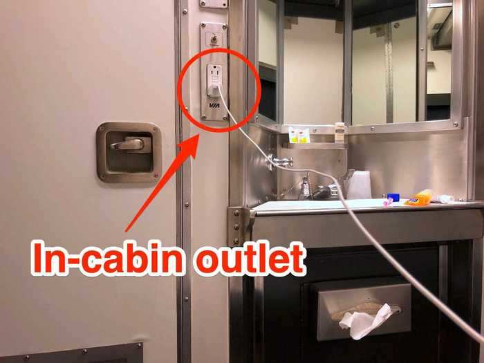 While my cabin did have an outlet inside, travelers who didn