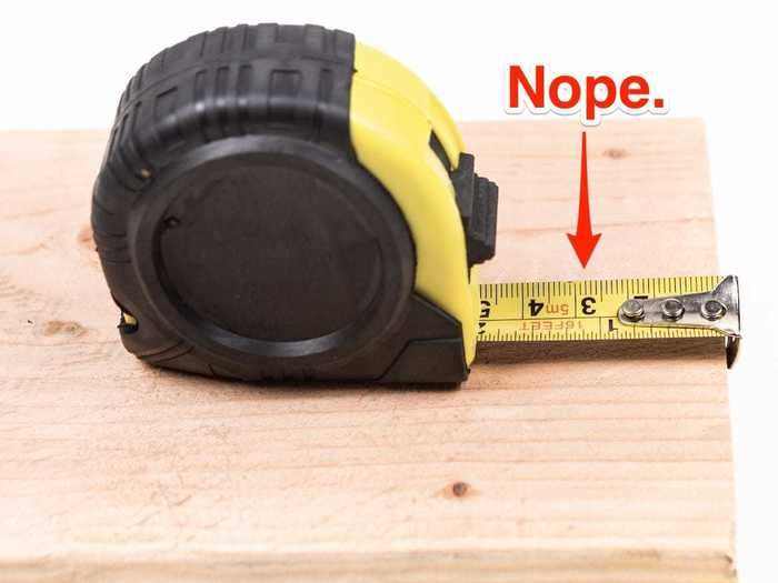 When you hold a tape measure in your left hand, the numbers are upside down.