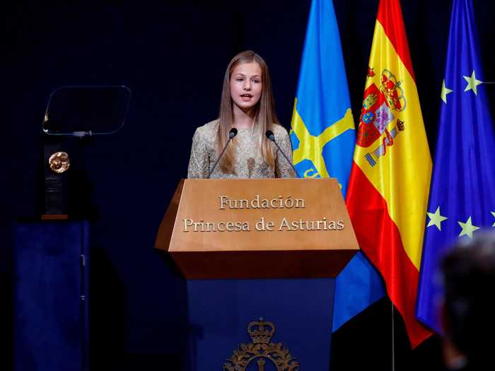 Princess Leonor of Spain, the oldest daughter of King Felipe VI, takes after her aunt Infanta Elena and is also left-handed.
