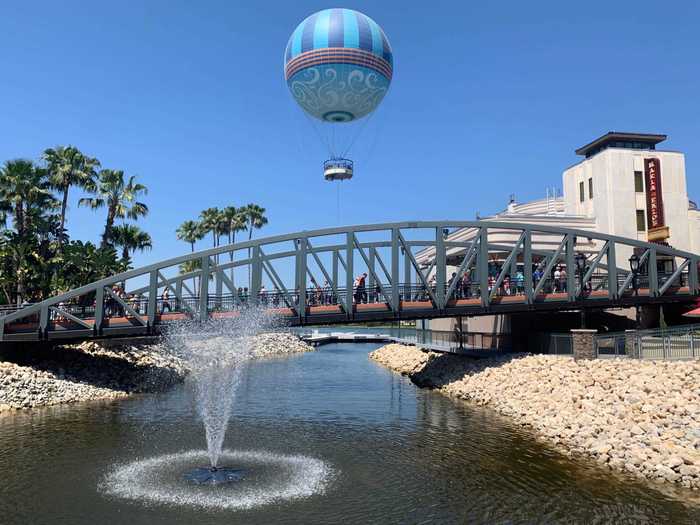 Fly high above the parks in a hot-air balloon at Disney Springs.