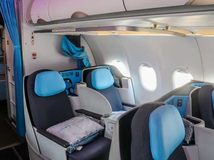 The last row is also to be avoided as they double as crew rest seats and have a metal bar above them that holds a curtain.