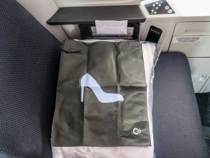 Customers with high heels or other shoes can also store them in a bag.