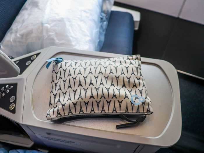And a business class amenity kit also comes standard for all passengers.