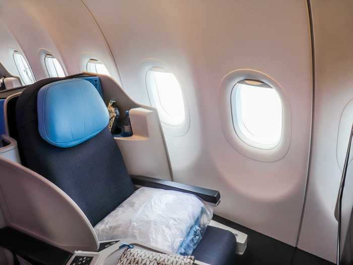 The window seat offers the greatest amount of privacy since it