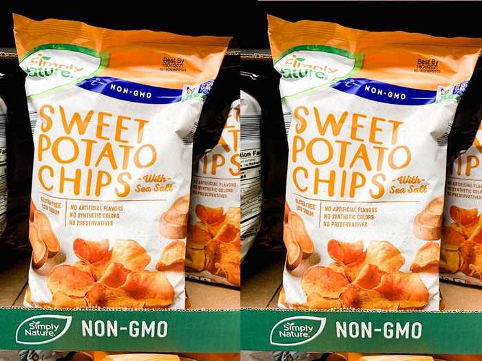 The Simply Nature sweet-potato chips are an essential in my cupboard.