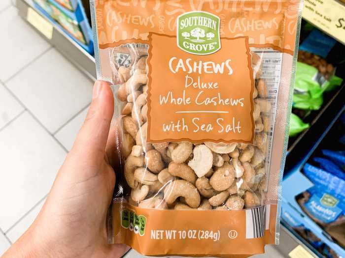 Southern Grove cashews are a filling snack when I