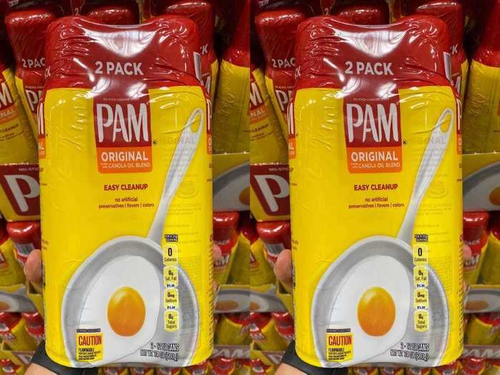 Pam cooking spray is a versatile staple.