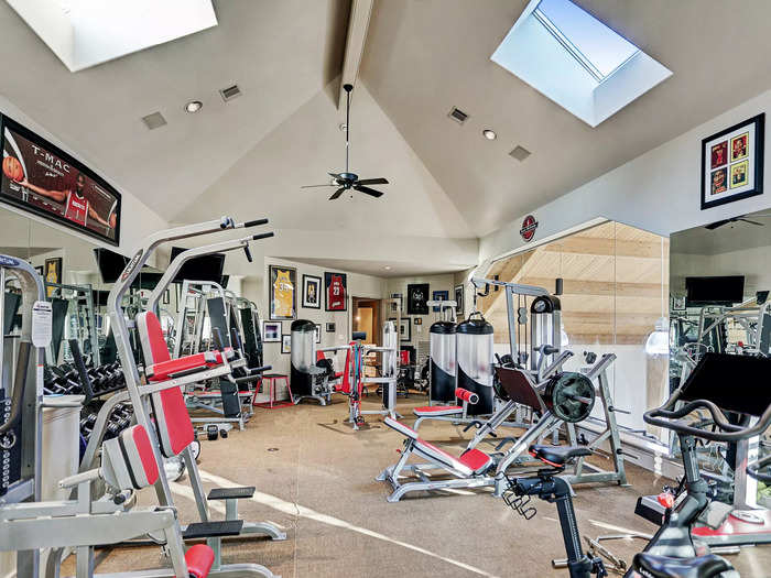 And a fully loaded workout area.