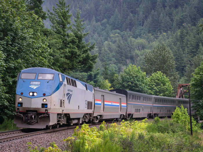 Traveling by train is better for the environment.