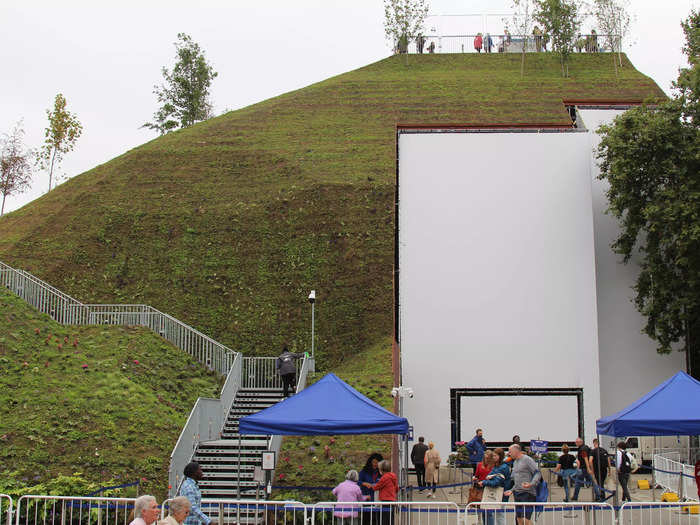 The mound is located right next to London