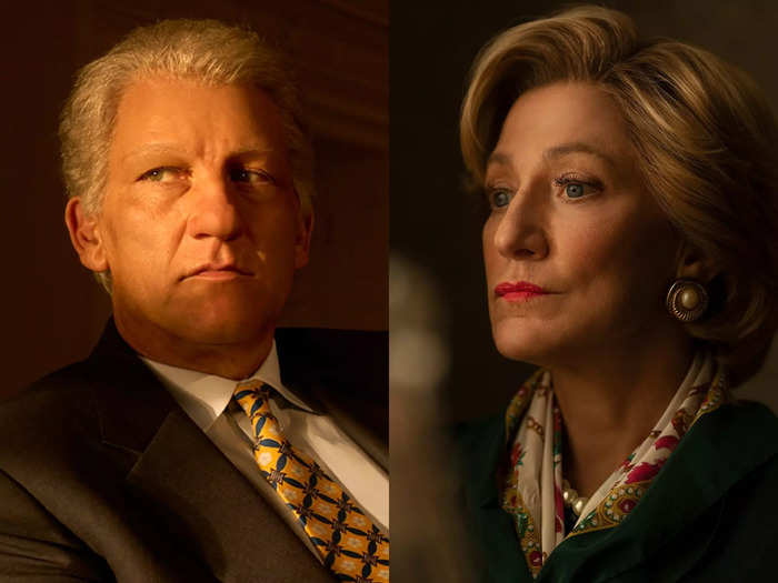 Clive Owen plays Bill Clinton and Edie Falco plays Hillary Clinton. But neither of the Clintons are major characters in the season.