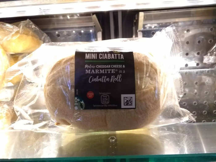 ... apart from a few UK-specific items, such as this ciabatta sandwich with Marmite in it.