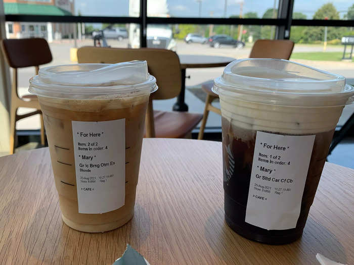 Drinks are definitely the priority at Starbucks, and the reason to go.