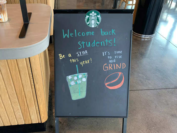 The chalk sign didn