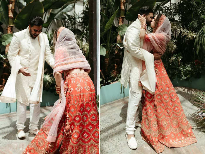 Arielle and Aarun did a first look in their Indian attire.