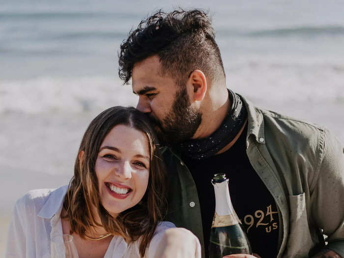 Arielle Fodor saw her future husband Aarun on a dating app multiple times before she finally swiped right - even though she thought he was cute right away.