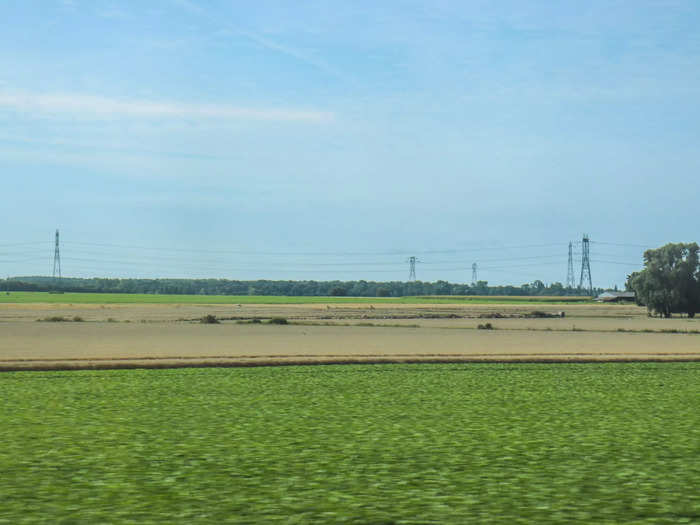 Around an hour and 15 minutes remained until arriving in Paris. The views of the French countryside were markedly better than those of the English.