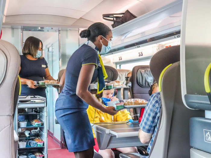 A meal was included in the price of my standard premier ticket, and attendants came around to serve breakfast just before we entered the Chunnel.