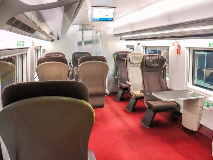 A literal red carpet covered the floor into the coach complete with sliding glass automatic doors. I had never seen anything like this in the US.