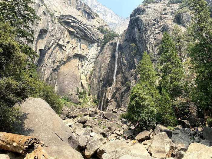 Because it was August, the falls had much less water than they do at their peak time of year.