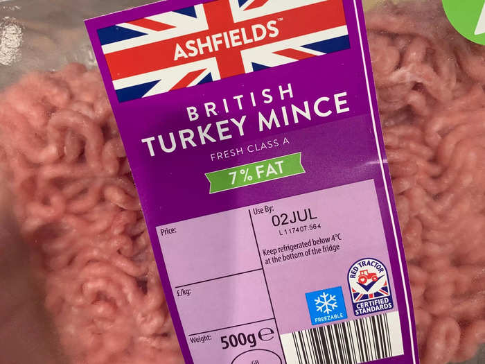 The store is a great place to stock up on easy proteins like minced turkey.