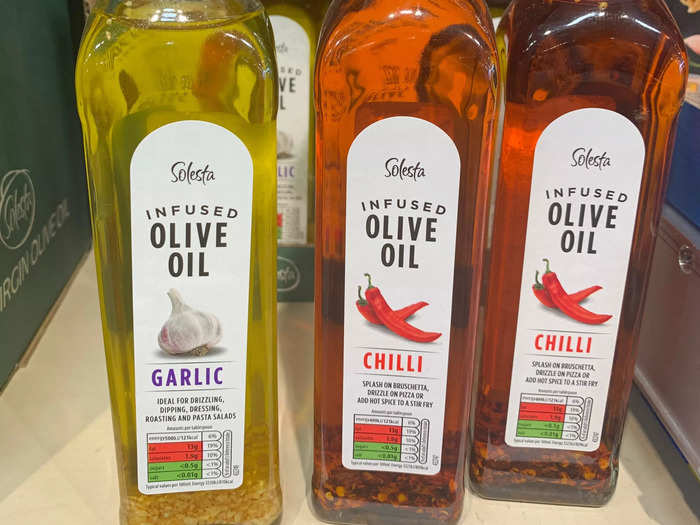 Aldi makes it easy to stay stocked with regular and infused olive oils.